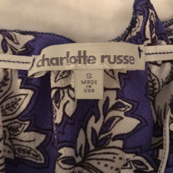 Charolette Russe Blue Floral Romper - Picture 3 of 3